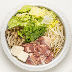 鶏と野菜の柚子塩鍋 (うどん付き) 1人前