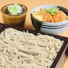 三元豚のロースミニかつ丼と蕎麦セット