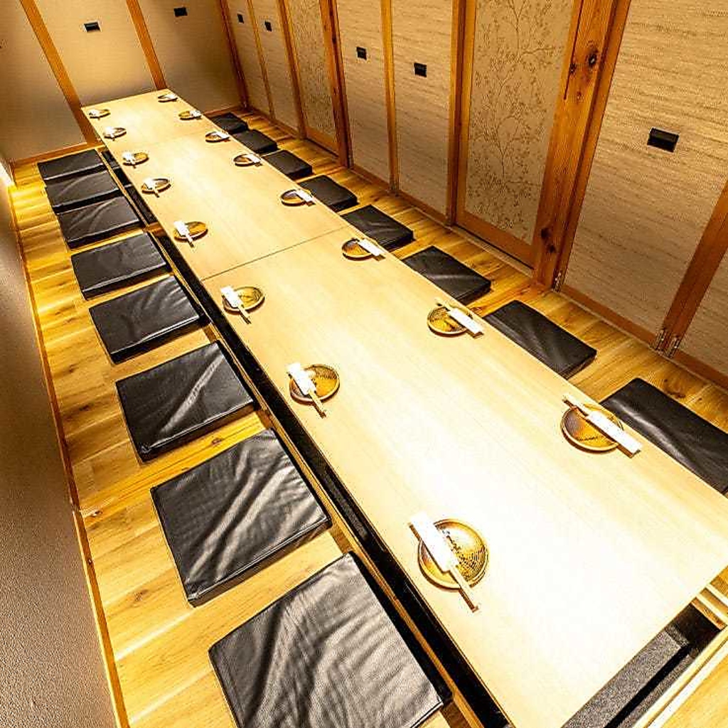 完全個室完備！掘りごたつ、テーブル席でゆっくり寛ぎながらお食事をお楽しみください♪