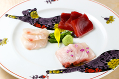 刺身三点盛り合わせ