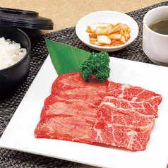 黒毛和牛霜降りカルビ&牛上タン定食 お肉110ｇ≪塩焼≫