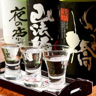 日本酒もおすすめ◎3種類飲み比べ500円は大人気！