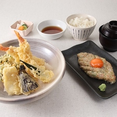 なめろうと天ぷら定食