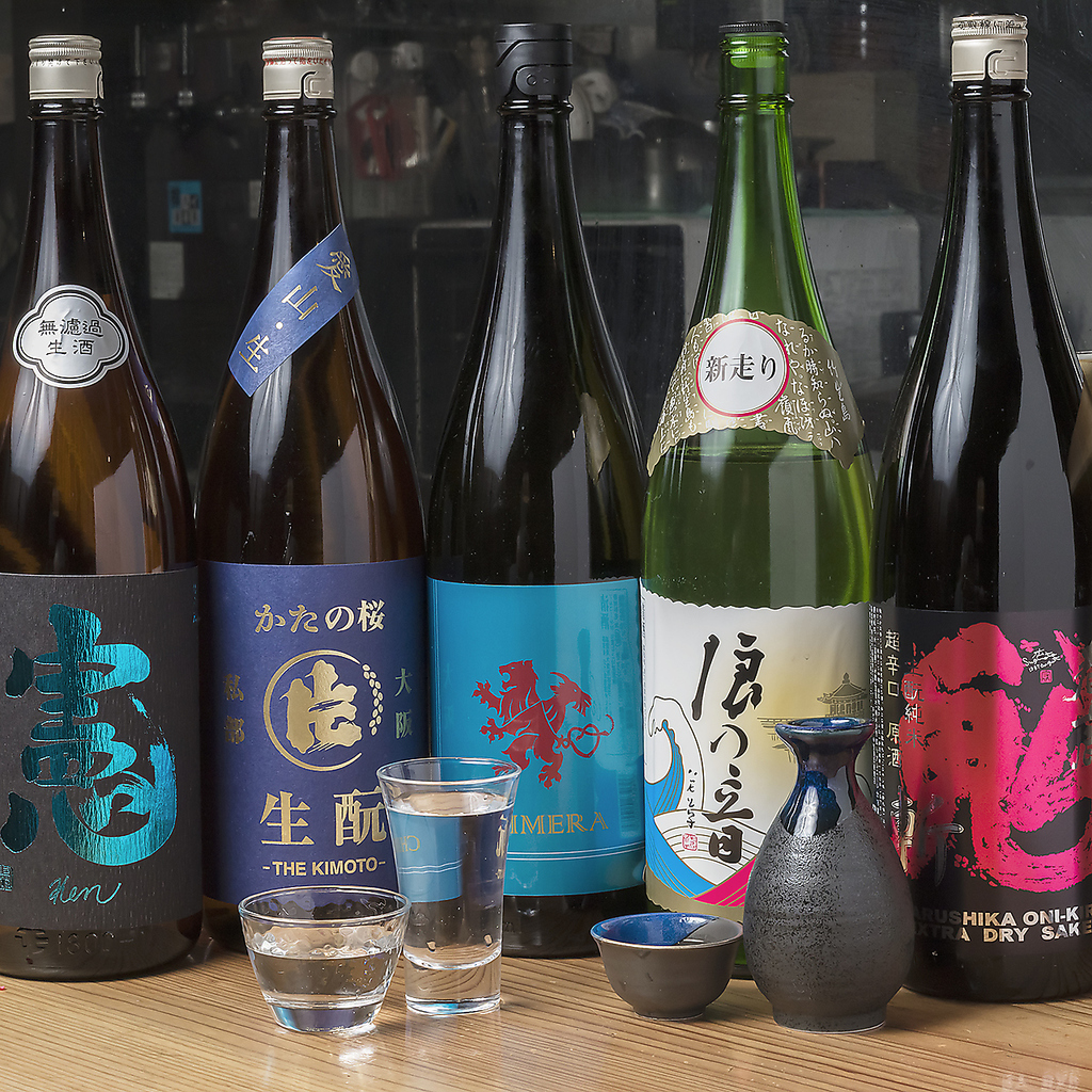 鉄板焼きに合うお酒各種取り揃えております。