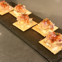 サーモンとリコッタチーズのカナッペ