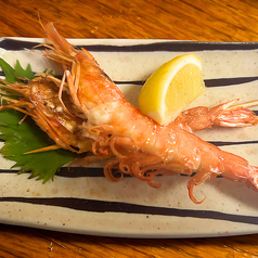 赤エビの塩焼き