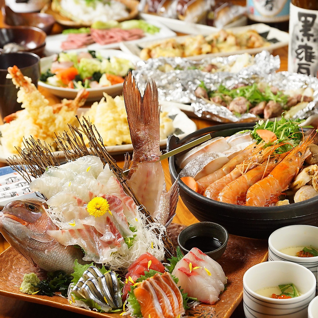 各種宴会コース予約受付中！豪華、海鮮と天ぷらなど入ってボリュームもあり♪