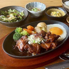 照り焼きチキン鉄板膳