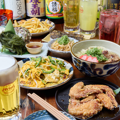 【めっちゃお得】もずく天、チャンプル、ソーキそば、アイスなど全8品◎沖縄満喫☆120分飲み放題付きコースの写真