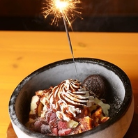 大切な方のお祝いには花火付デザートプレゼント♪