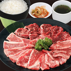 牛3種盛定食　お肉210g