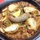 本日のお米料理『新玉葱とソーセージのパエリア』