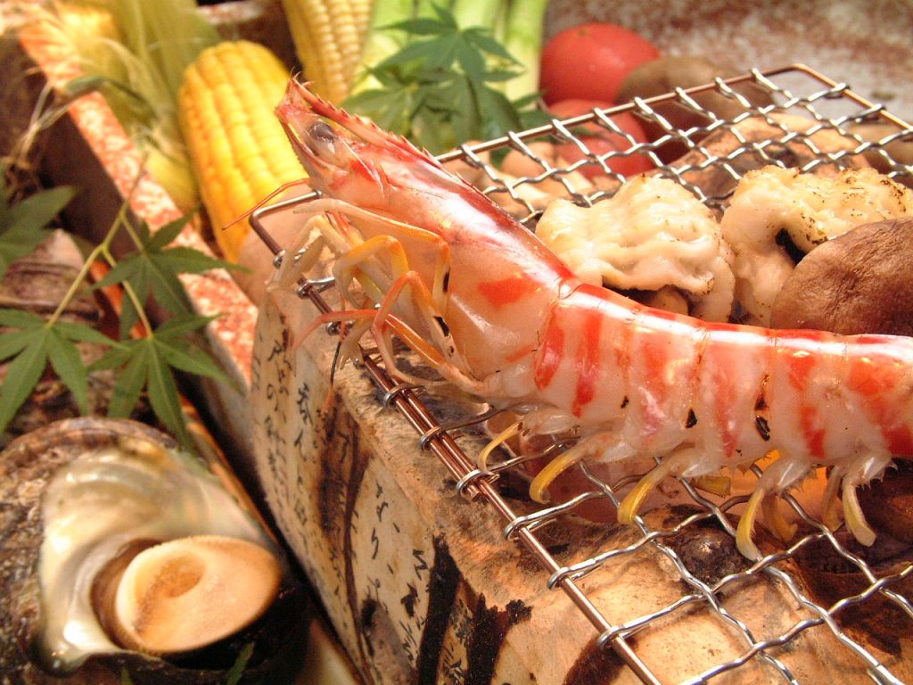 七輪で炙る明石昼網の新鮮魚介類！！どれを取っても天下一品