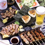 焼き鳥以外も！肉料理から鮮魚まで、！豪華な一品料理の数々を酒と共に味わい尽くす、大人の贅沢。