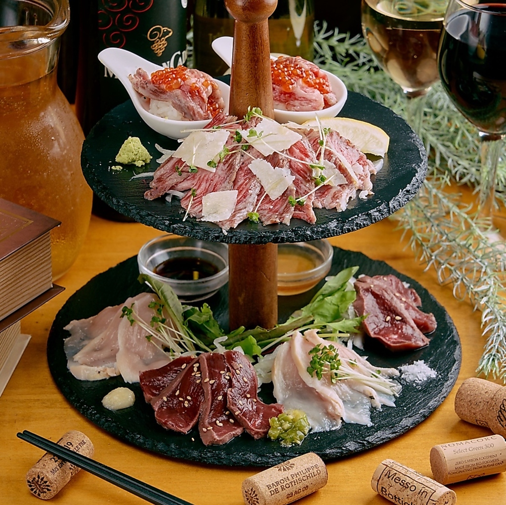 特製肉刺しオールスター！他では食べることのできない超お得な盛り合わせです！