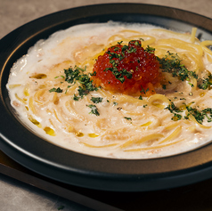 いくらとトビコの明太クリーム生スパゲティ
