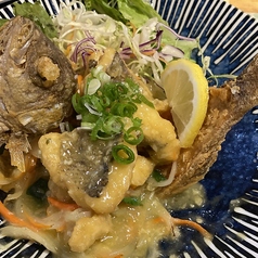 県産魚姿揚げバター焼き