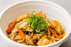 岡山名物太麺のホルモン焼きそば