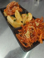 キムチの3点盛り合わせ