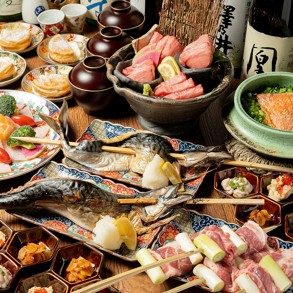 絶品炉端焼きと名物料理がそろいます