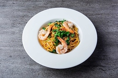 海老とココナッツミルクのエスニック風パスタ