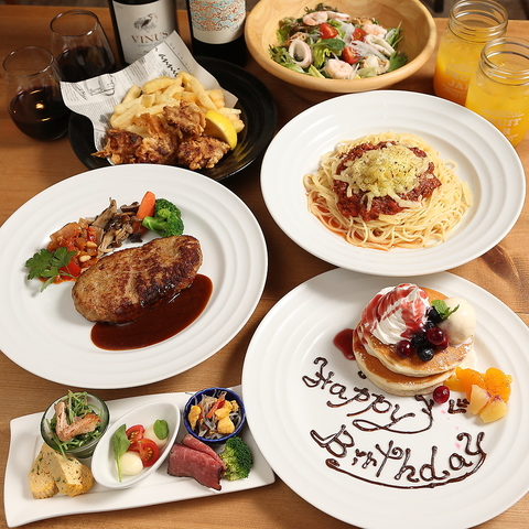 メディアで多数掲載☆バル料理で飲み放題～満腹夜ご飯セット♪お洒落な「洋風食堂」！