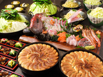 飲放付コース4000円～！餃子、新鮮鮮魚盛り、もつ鍋など…満足の内容！