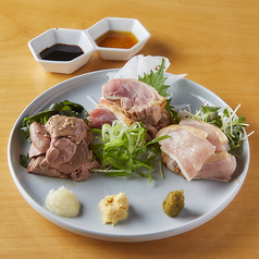 鶏刺し３種盛り