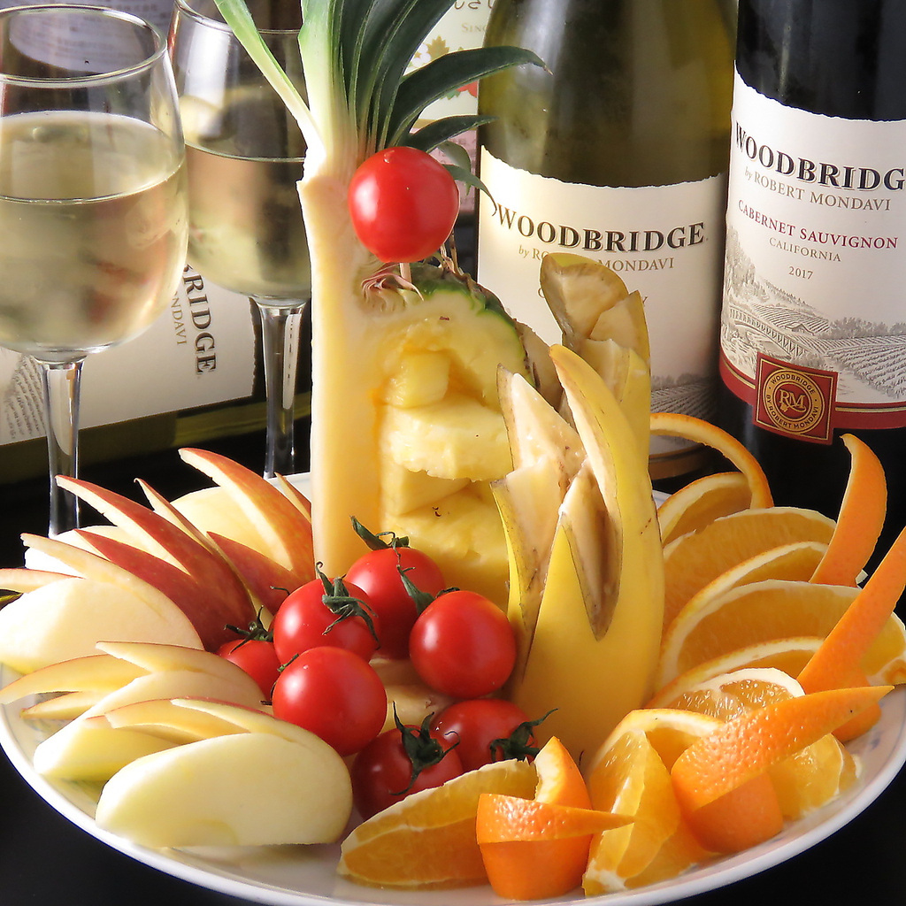 『豪華旬の果物盛り合わせ』含む12品がお楽しみいただける[松コース]!各種ご宴会に!※画像はイメージ