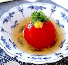 自家製トマトの出汁浸し