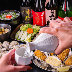 宴会や仕事帰りに！【冬の牡蠣づくしコース】 牡蠣ポン酢や牡蠣鍋など120分飲み放題付●5,500円(税込)の写真