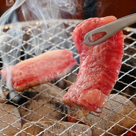 七輪×備長炭で焼くA4和牛が自慢