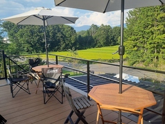 スカイビューデッキ席 晴れた夜は満天の星が綺麗に見えます