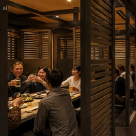 料理と会話を楽しむ、ひばりの宴会