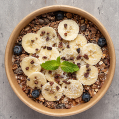 バナナのチョコグラノーラヨーグルト