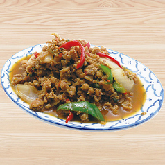 鶏肉のバジル炒め　パッガパオ　Thai stir fried-minced chicken with basil
