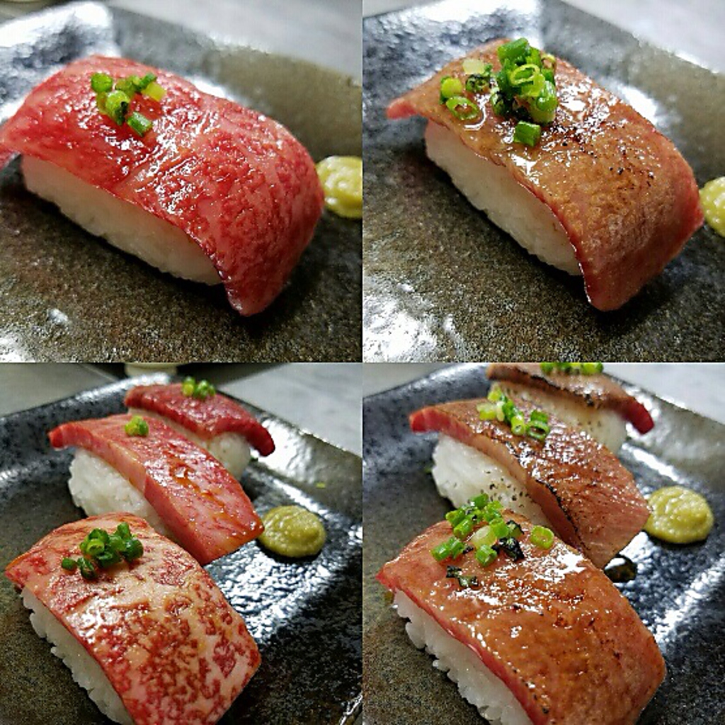 極上の黒毛和牛を炙り、口の中でとろける至福の瞬間。甘味と旨味が広がる最高の締めに最高の一品★