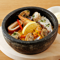 あったか石焼き海鮮パエリア風ごはん/山芋とろろ焼き