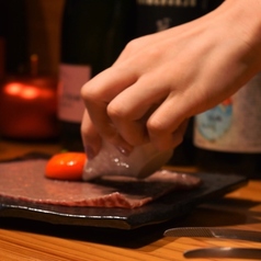 大判黒毛和牛のユッケー龍の卵ー