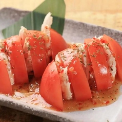 蒸し鶏冷やしトマト