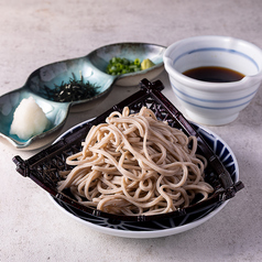 白出汁で食べる薬味そば