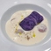 うるおい春夏秋冬さんの紫白菜で巻いた帆立貝のヴァプール カリフラワーソース