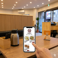 【お席のQRコードからスマホで簡単に♪】