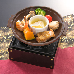 陶板チーズフォンデュ