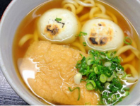 ちからうどん（そば）　餅2ケ入各850円(税込)