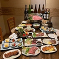 各種宴会にピッタリな飲み放題付コースを多数ご用意♪美味しいお肉に合うお酒を種類豊富に取り揃えており、時間を気にせずお好みの一杯と共にお楽しみいただけます◎