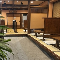お座敷でリラックス♪足を伸ばしてゆったり寛げる空間