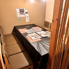 個室風空間で周りを気にせずお寛ぎいただけます。