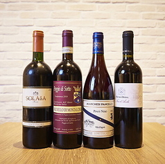 豊富なグラスワイン