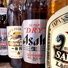 瓶ビールは大瓶を各メーカーご用意！お好きなビールを。